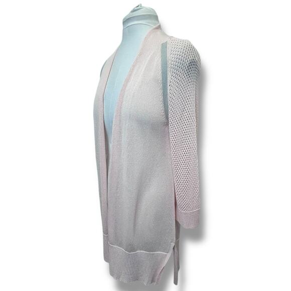 Andrea Jovine Women’s Open Front Longline Lightweight Cardigan, Pink, size M - Picture 3 of 11